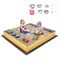 Natural Fir Wood Kids Kitchen Sandbox with Bench Outdoor Playset
